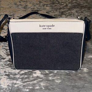 Kate Spade Denim and White Crossbody Bag